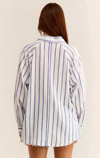 ZSupply The Perfect Linen Top - Palace Blue