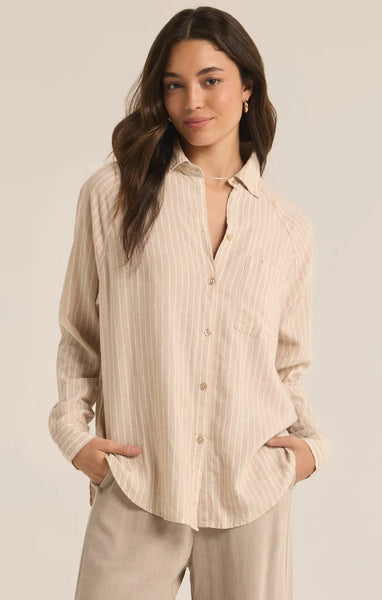 ZSupply The Perfect Linen Top - Putty