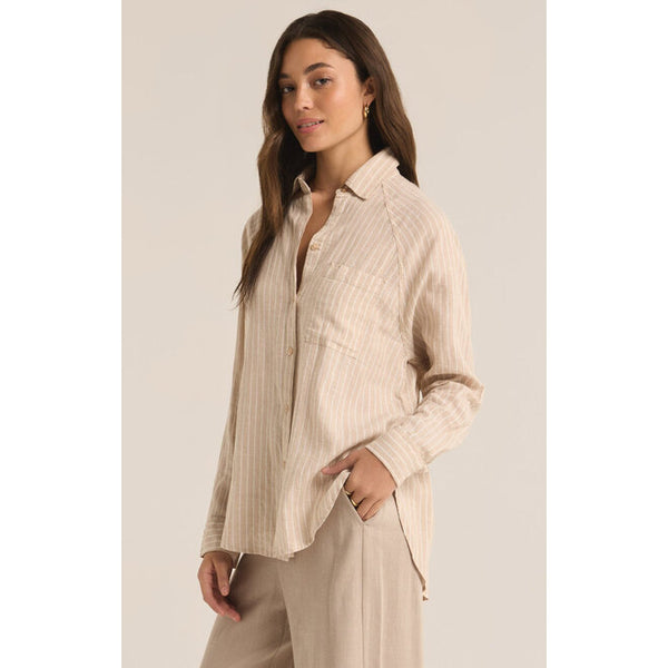 ZSupply The Perfect Linen Top - Putty