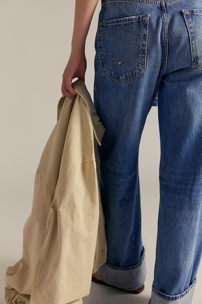 Free People We The Free East Bay Cuffed Jeans - Spunky