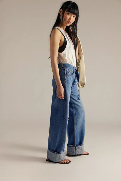 Free People We The Free East Bay Cuffed Jeans - Spunky