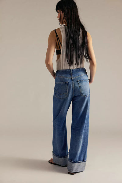 Free People We The Free East Bay Cuffed Jeans - Spunky