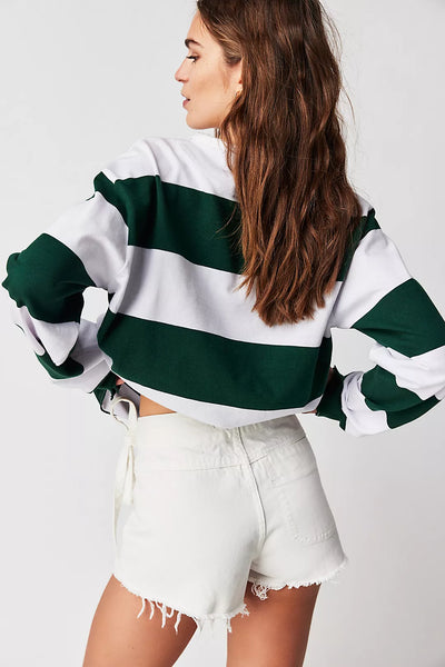 Free People Emmy Denim Skort- White