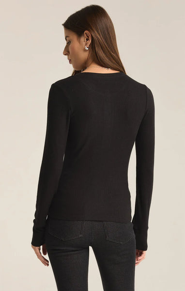 ZSupply Scarlett Henley- Black