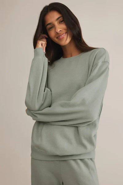 ZSupply Classic Boyfriend Sweatshirt - Sage Green