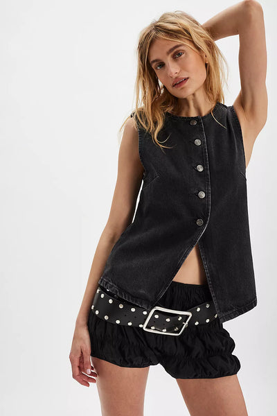Free People We The Free Aimee Vest - Black