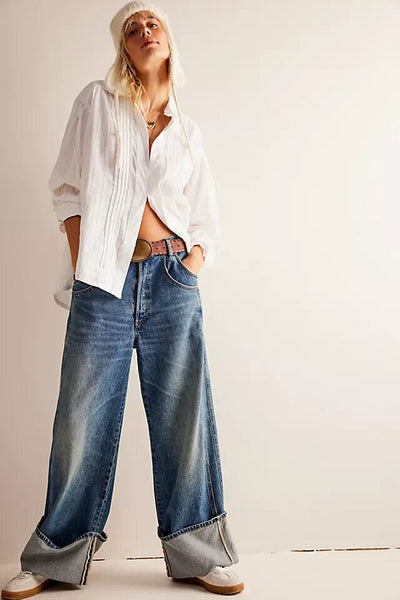 Free People We The Free Tuxy Vibes Shirt - Optic White