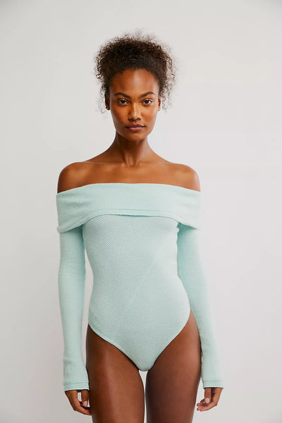 Free People Autumn Cozy Bodysuit - Harbor Gray