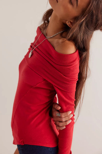 Free People We The Free Iris Layering Top - Samba Red