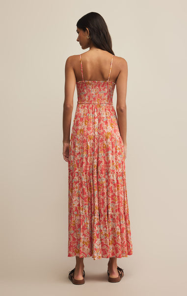 ZSupply Balos Jardin Floral Midi Dress - Persimmon