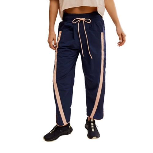 Free People Champ Is Here Pants - Midnight Navy/Pastel Pink
