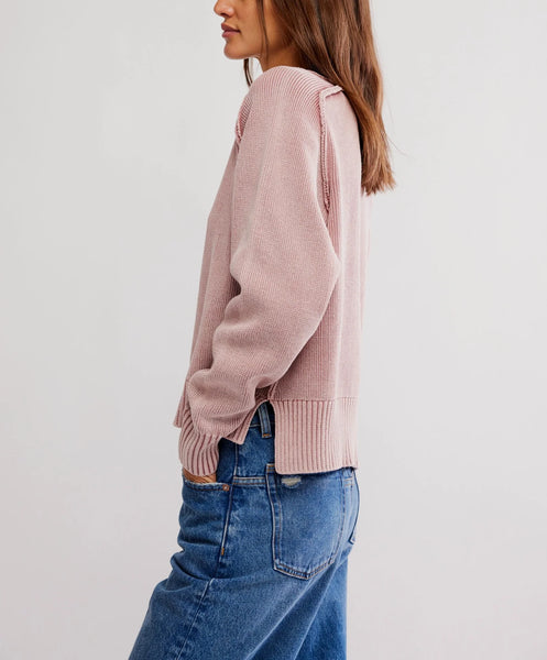 Free People Spring Street Pullover -  Bijou Pink