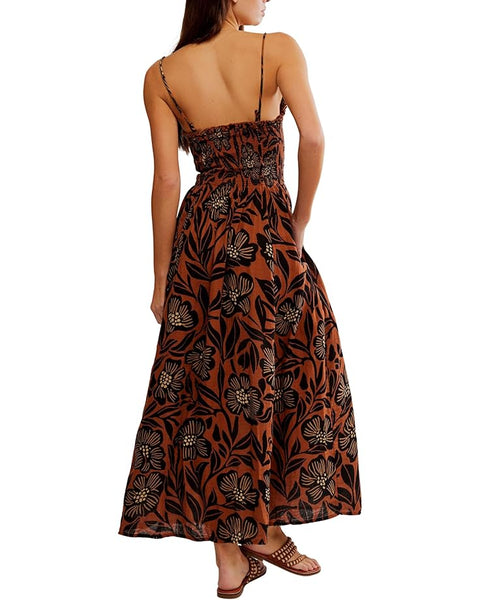 Free People Sweet Nothings Midi - Brown Patina Combo