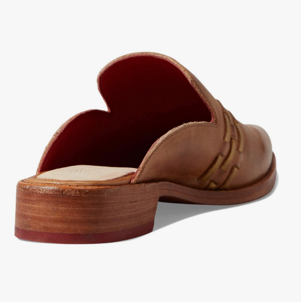 Asenet Mules- Tan Gold Rustic