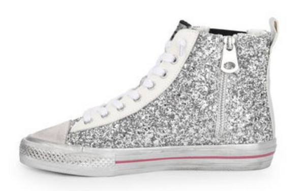 Alive High Star Sneaker- Silver Glitter