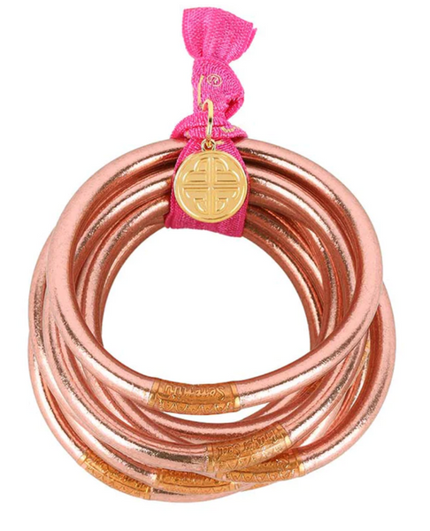 Budha Girl All Weather Bangles- Rose Gold