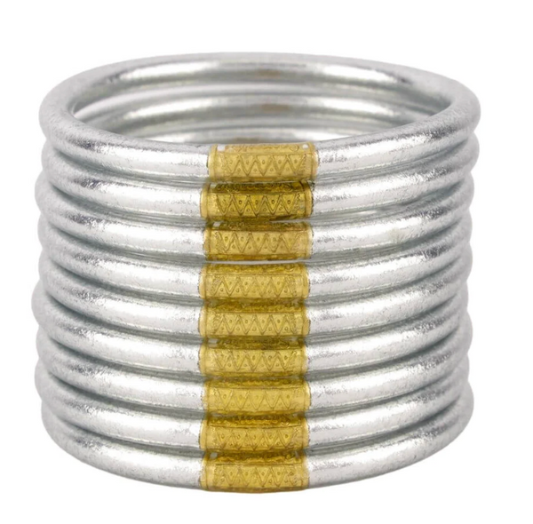 Budha Girl All Weather Bangles- Silver