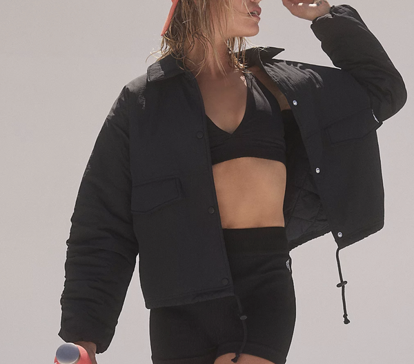 Free People Off The Bleachers Coaches Jacket