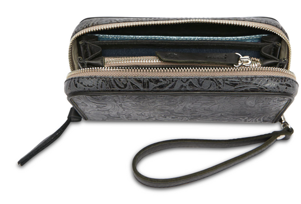 Steely Wristlet Wallet