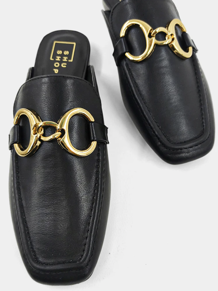 Andromeda Slip On Loafers- Black