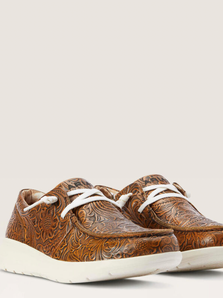 Ariat Hilo Loafers- Brown Floral Emboss
