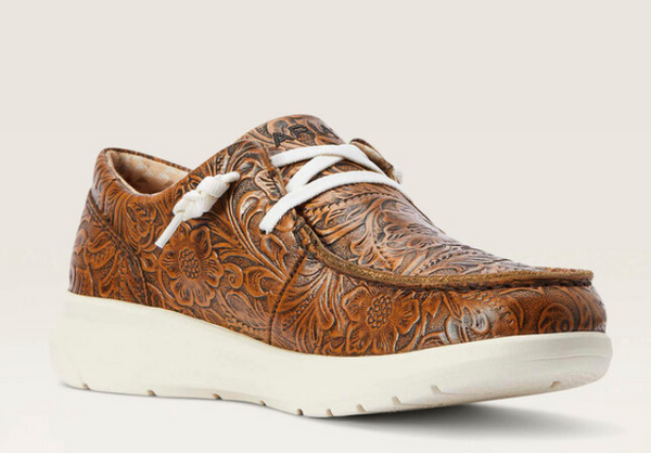 Ariat Hilo Loafers- Brown Floral Emboss