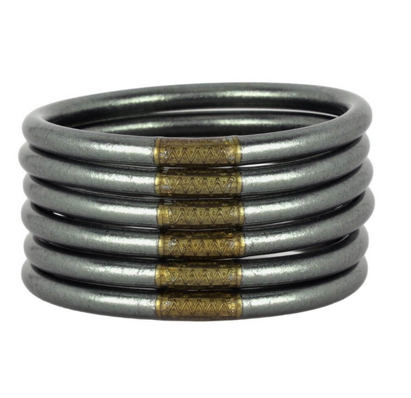 Budha Girl All Weather Bangles- Graphite