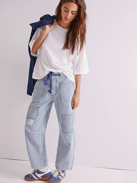 Free People Moxie Railroad Low-Slung Jeans
