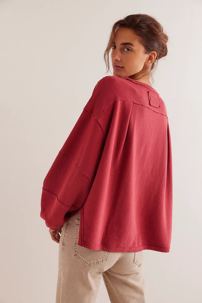 Free People Total Eclipse Tee-Strawberry