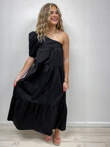 One Shoulder Maxi Dress