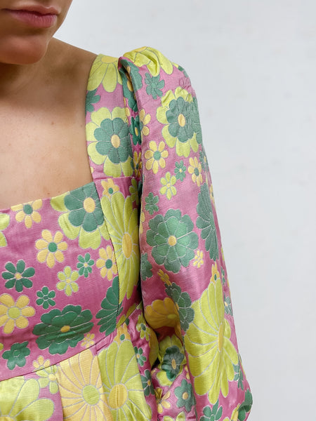 Glam Pink Flower Dress