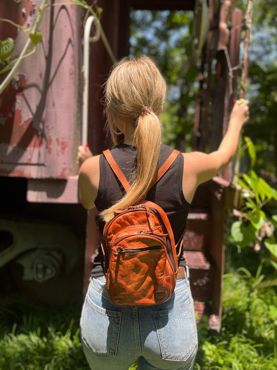 Dominique Mini Leather Backpack Davis Country Store