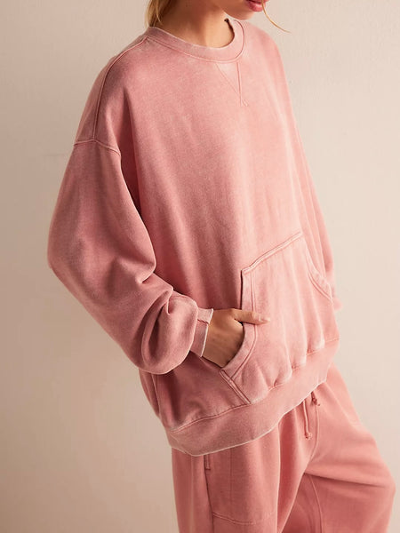 Free People Slow It Down Pullover - Rose Dawn