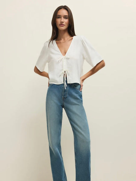 ZSupply La Belle Linen Cropped Top - White