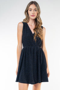 Sleeveless Metallic Knit Dress