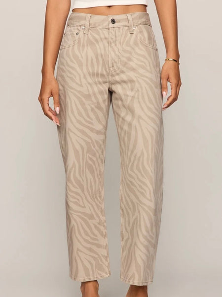 ZSupply The Off Duty Bowed Ankle Pant - Zebra Soapstone