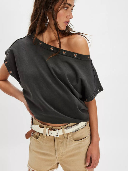 Free People Billie Tee - Black