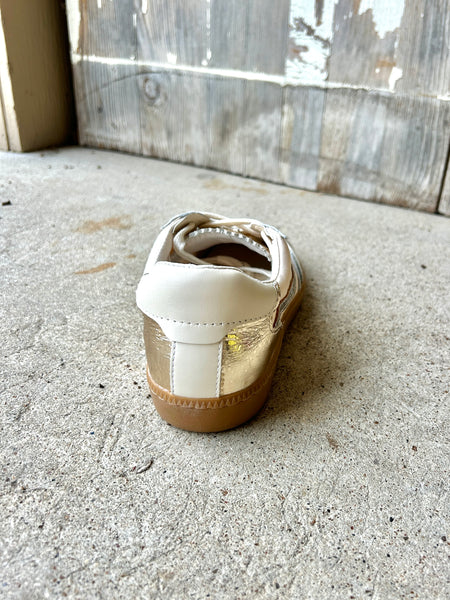 Notice Leather Sneaker - Gold/Silver