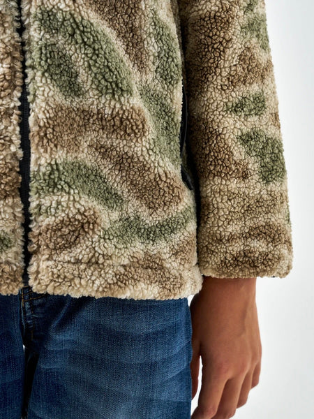 Burlebo Youth Sherpa - Full Zip - Alpine Camo