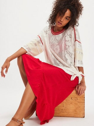 Free People The Best Match Tee - Clean Ivory Combo