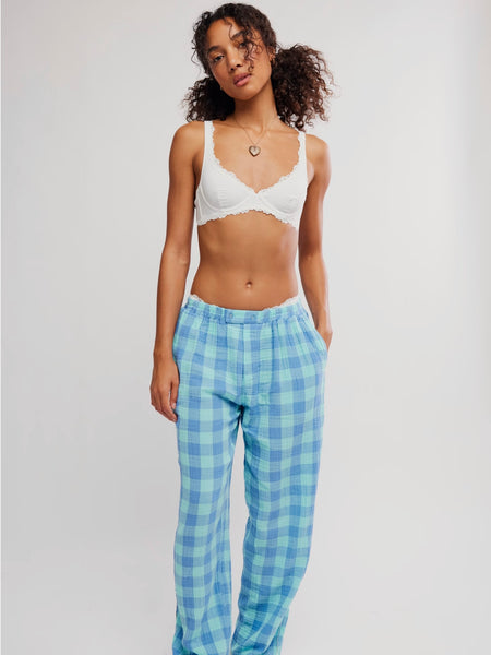 Free People Be Mine Pants - Blissful Blue Combo