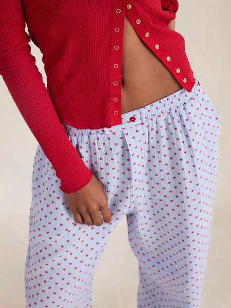 Free People Be Mine Pants - Blue Combo