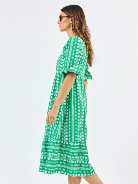 Riley Dress- Heritage Green
