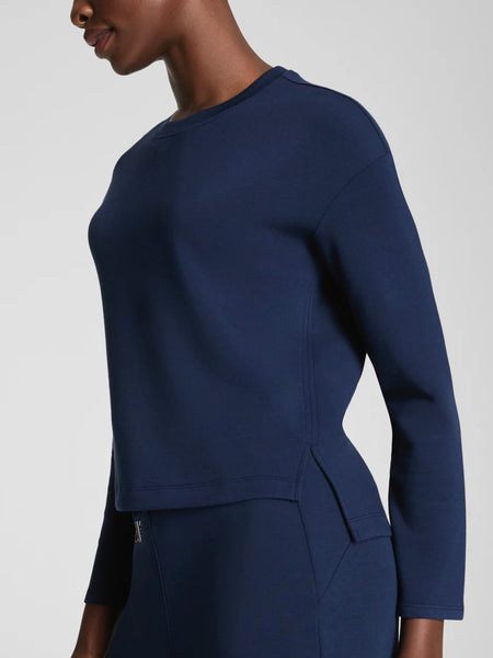 SPANX AirEssential Relaxed Long Sleeve Top - Timeless Navy