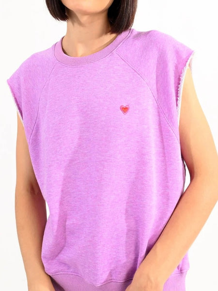 Lilac Sleeveless Sweatshirt