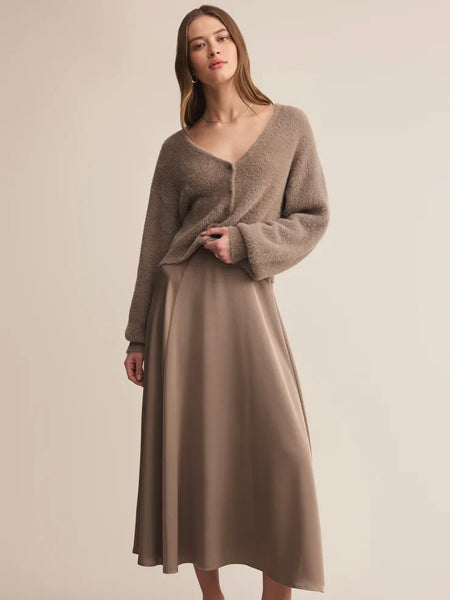 ZSupply Northpointe Satin Midi Skirt - Moonlight