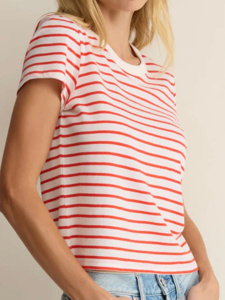 ZSupply Junie Striped Tee- Lychee