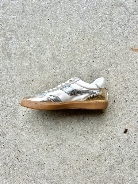 Notice Leather Sneaker - Gold/Silver
