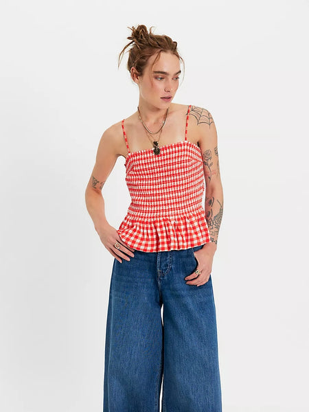 Free People Sundance Tank - Red Gingham