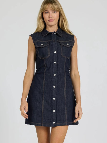 Dear John Saira Denim Dress - Dark Denim